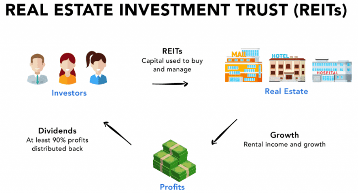investir em REITs e recebimento de dividendos 